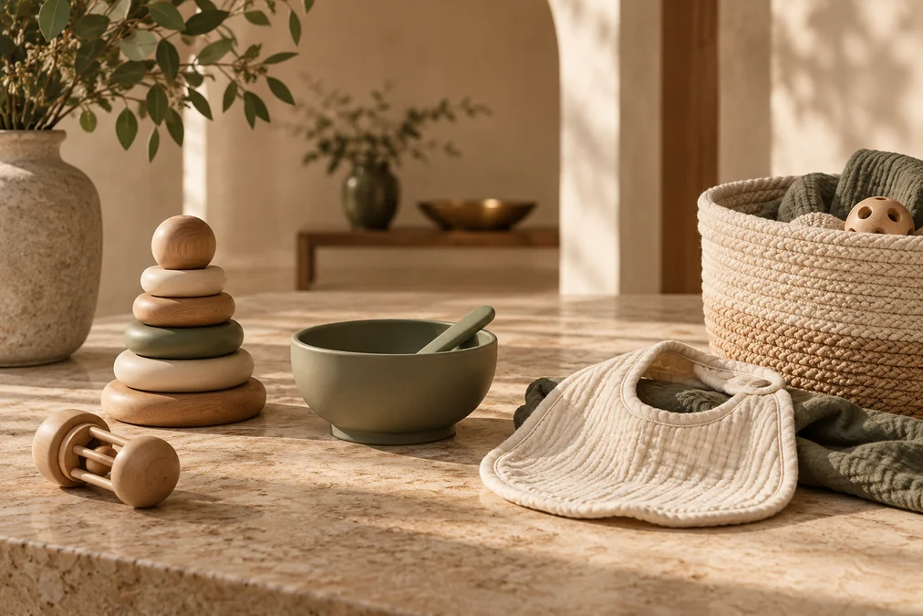 Thoughtfully designed baby products including feeding and storage accessories